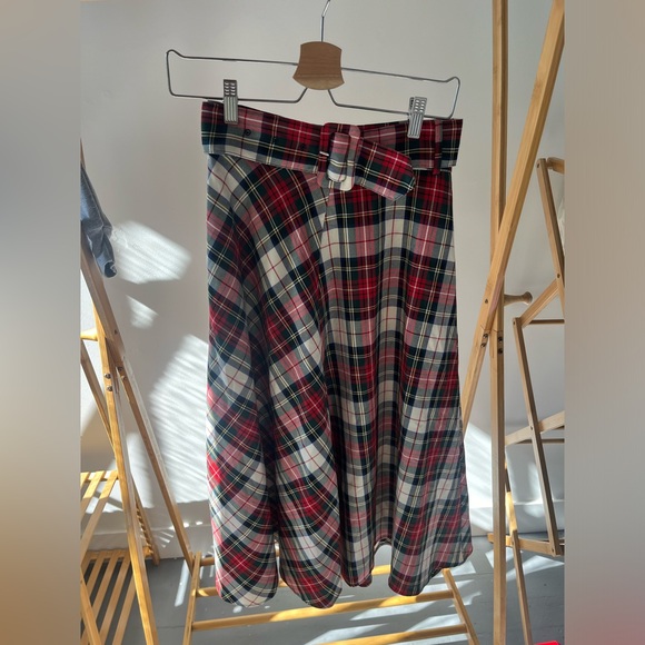 VINTAGE Plaid Maxi Skirt - Picture 3 of 3